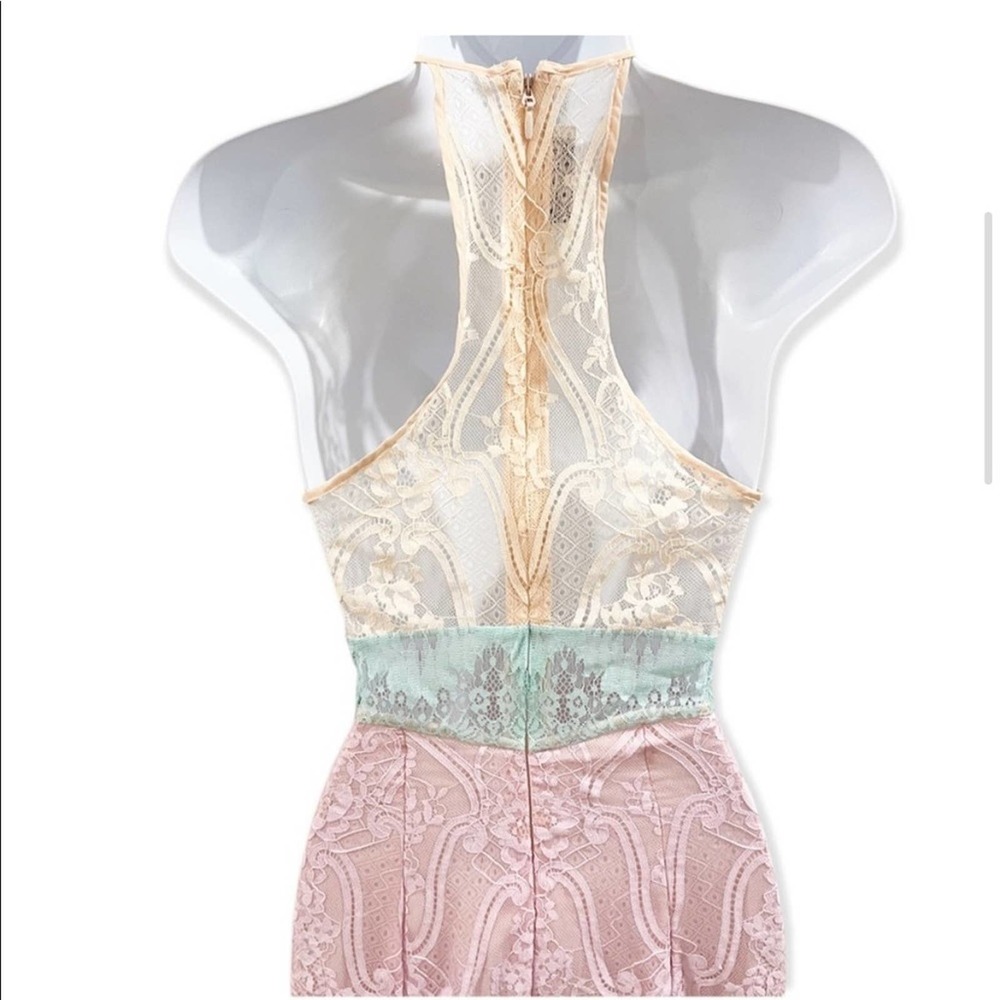 House of CB London Alvaro Pastel Lace Sheer Mini Dress Size XS - Picture 7 of 11